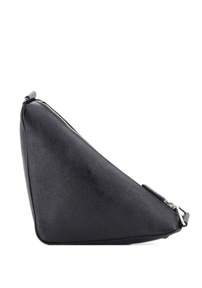 Prada Pre-Owned Triangle Logo Zip Saffiano Leather Small crossbody bag - Black