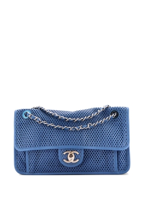 CHANEL Pre-Owned Up In The Air Flap Bag Perforated Leather Medium shoulder bag - Blue