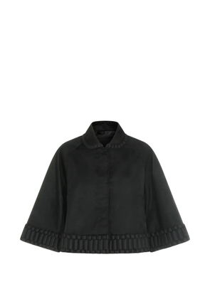 RAXXY ruffle-trim cape - Black