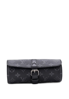 Louis Vuitton Pre-Owned 3 Watch Case Monogram Eclipse Canvas pouch - Black