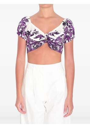 Dolce & Gabbana floral-pattern top - White