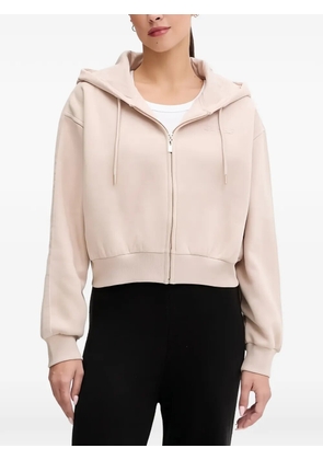 GUESS USA logo zip-up hoodie - Neutrals
