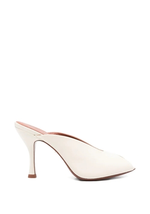 Lola Cruz peep toe mules - White