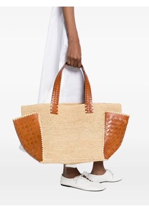 DRAGON DIFFUSION X Sovani woven tote bag - Neutrals