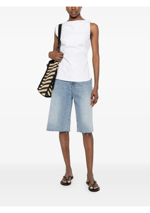 Róhe open-back crushed top - White