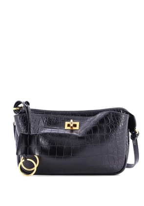 Balenciaga Pre-Owned Rodeo Sling Pochette Crocodile Embossed Leather shoulder bag - Black