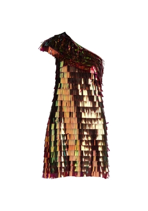 Tadashi Shoji Bina one-shoulder mini dress - Gold