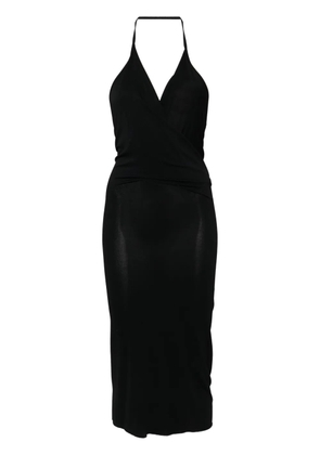 Rick Owens Lilies Rose cowl-effect midi dress - Black