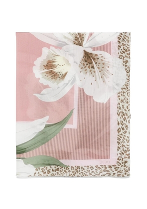LIU JO floral animal printed scarf - Pink