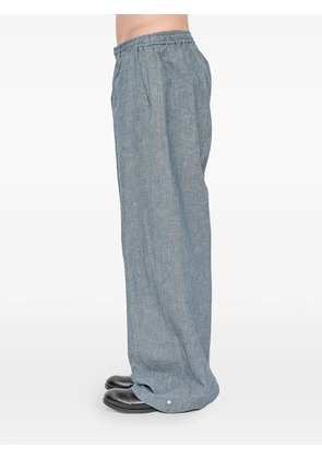 Setchu button-detail wide-leg trousers - Blue