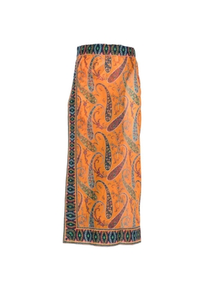 ETRO paisley-print skirt - Orange