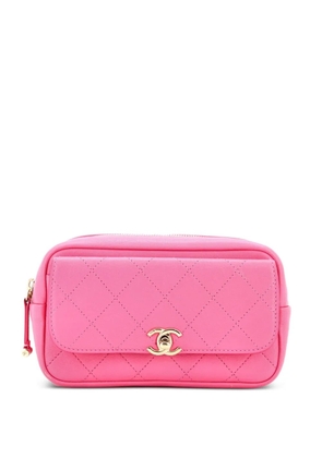 CHANEL Pre-Owned Casual Trip Waist Bag Quilted Goatskin belt bag - Pink