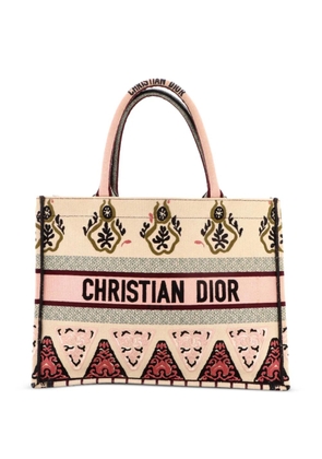 Christian Dior Pre-Owned Book Embroidered Canvas Medium tote bag - Neutrals