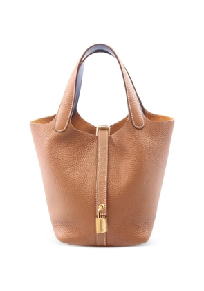 Hermès Pre-Owned 2023 PM Picotan Lock leather tote bag - Brown