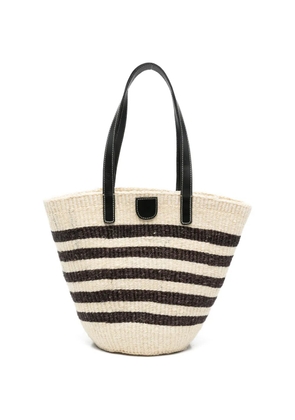 Max Mara Wkagennaio striped tote bag - Neutrals