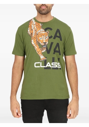 Cavalli Class logo-print T-shirt - Green