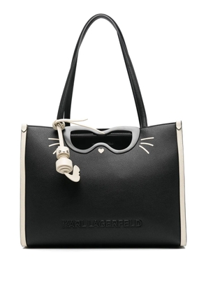 Karl Lagerfeld logo-lettering tote bag - Black