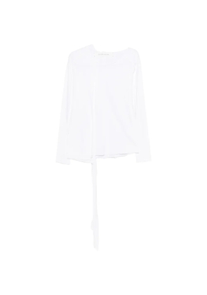 Individual Sentiments long-sleeve tie T-shirt - White