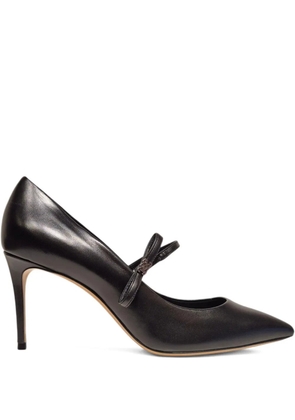 Casadei 80mm Julia Melody bow-embellished strap pumps - Black