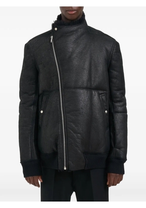 Rick Owens sheepskin bomber jacket - Black