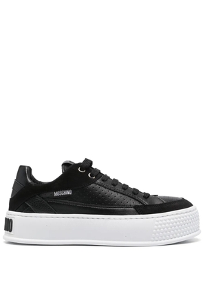 Moschino logo-embossed sneakers - Black