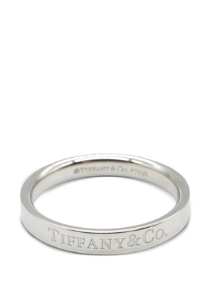 Tiffany & Co. Pre-Owned 2010s logo-detail ring - Silver