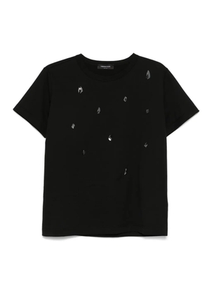 Fabiana Filippi crystal-embellished T-shirt - Black