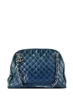 CHANEL Pre-Owned Just Mademoiselle Bag Quilted Patent Large handbag - Blue