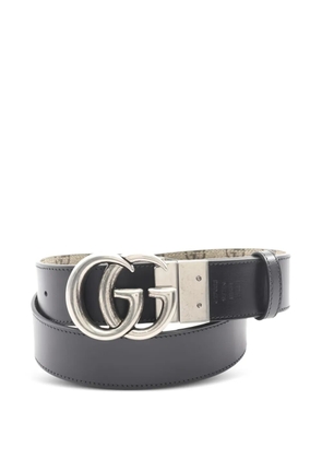 Gucci Pre-Owned 2020s GG Supreme reversible leather belt - Black