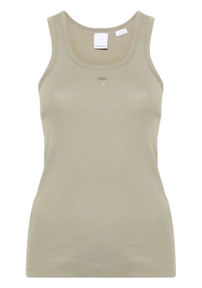 PINKO Love Birds fine-ribbed top - Green