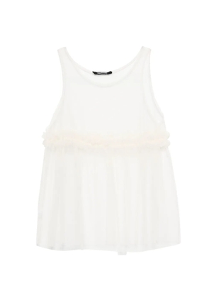 SUSANNE BOMMER ruffled sleeveless top - Neutrals