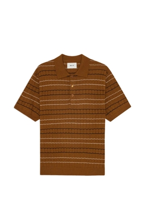 NN07 striped short-sleeve polo shirt - Brown