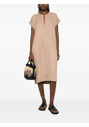 european culture V-neck midi dress - Neutrals