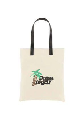 Palm Angels palm tree-print canvas tote bag - Neutrals