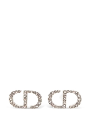 Christian Dior Pre-Owned 2000s Petit CD rhinestone stud earrings - Silver