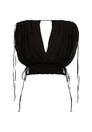 Caravana gathered tie top - Black
