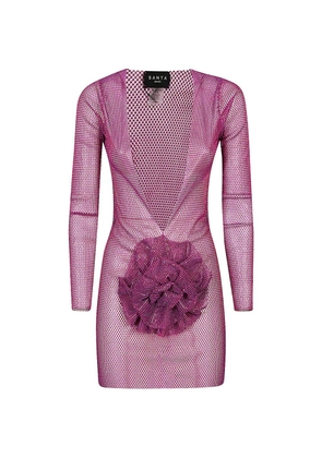 Santa Brands flower-applique mini dress - Pink