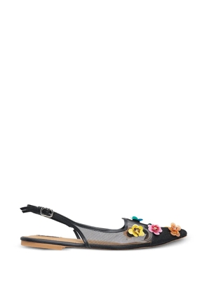 PACE Ava floral-embellished ballet flats - White