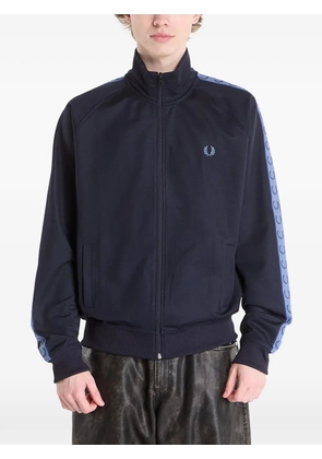 Fred Perry contrast-tape laurel track jacket - Blue