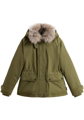 Woolrich detachable-hood down jacket - Green