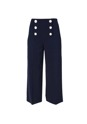 Boutique Moschino button wide leg trousers - Blue