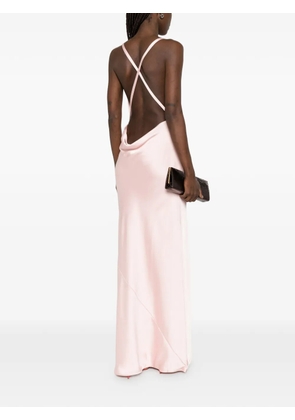 Norma Kamali cross-back maxi dress - Pink