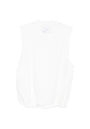 WOC Villena gathered sleeveless top - White