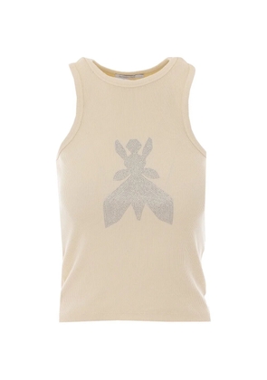 Patrizia Pepe logo-embellished tank top - Neutrals