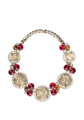 THOT GIOIELLI coin-shape embellished necklace - Gold