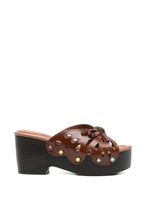 Kurt Geiger London Bufferfly embellished sandals - Brown