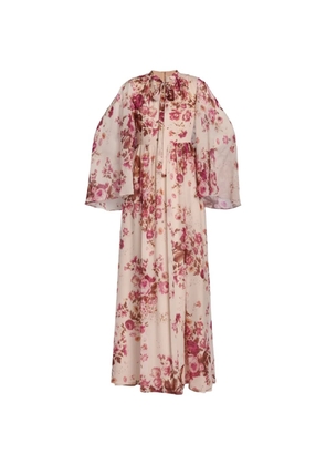 ERDEM floral-pattern midi dress - Neutrals