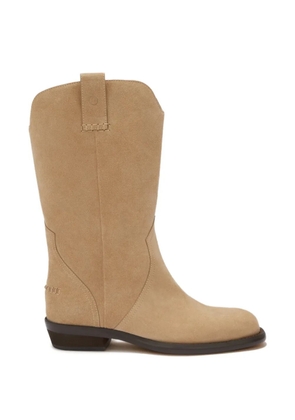 Odissì Frances suede cowboy boots - Neutrals