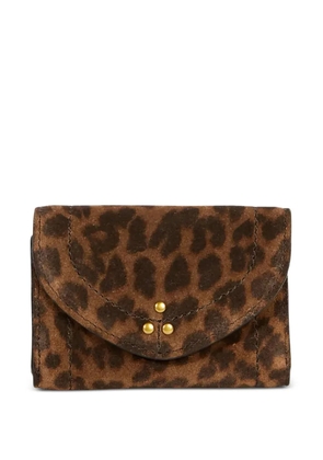 Jérôme Dreyfuss leopard-print wallet - Brown