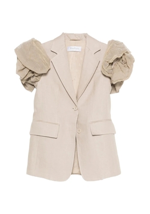 Max Mara Sabituro ruffle sleeve gilet - Neutrals